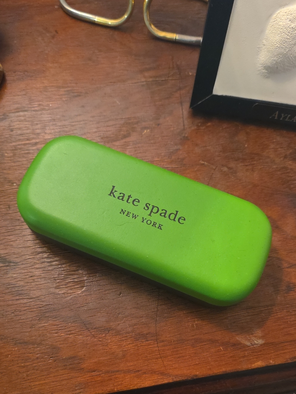 kate spade Bright Green Hard Eyeglass Case